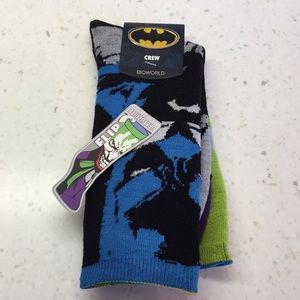 DC Comics Batman /& The Joker Reversible Crew Socks